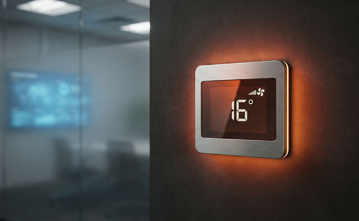Thermostat display set to 16 degrees with fan on maximum — representing the counterproductive instinct to push marketing systems harder instead of calibrating them.