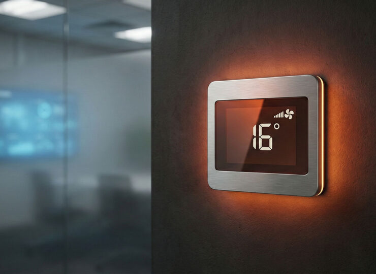Thermostat display set to 16 degrees with fan on maximum — representing the counterproductive instinct to push marketing systems harder instead of calibrating them.